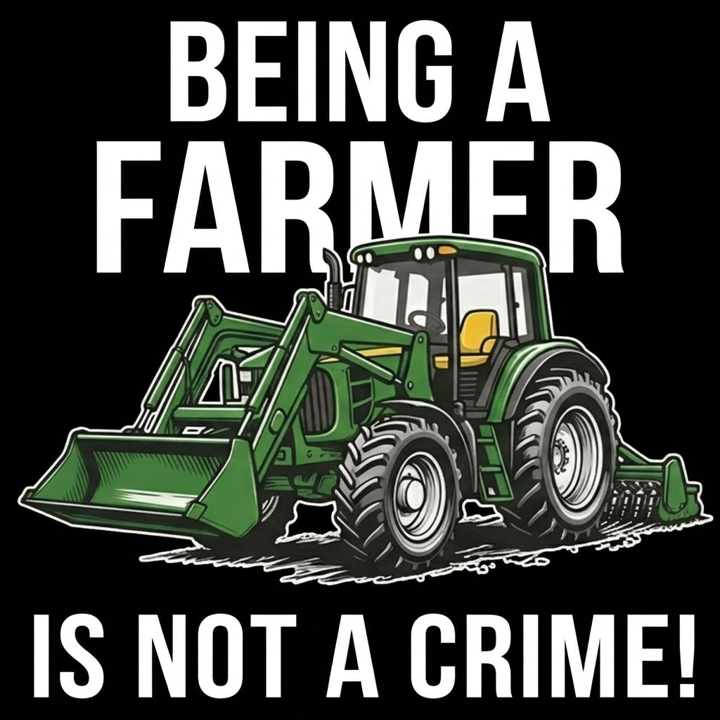 Camiseta Algodón Orgánico "Being a Farmer Is Not a Crime" (EN)