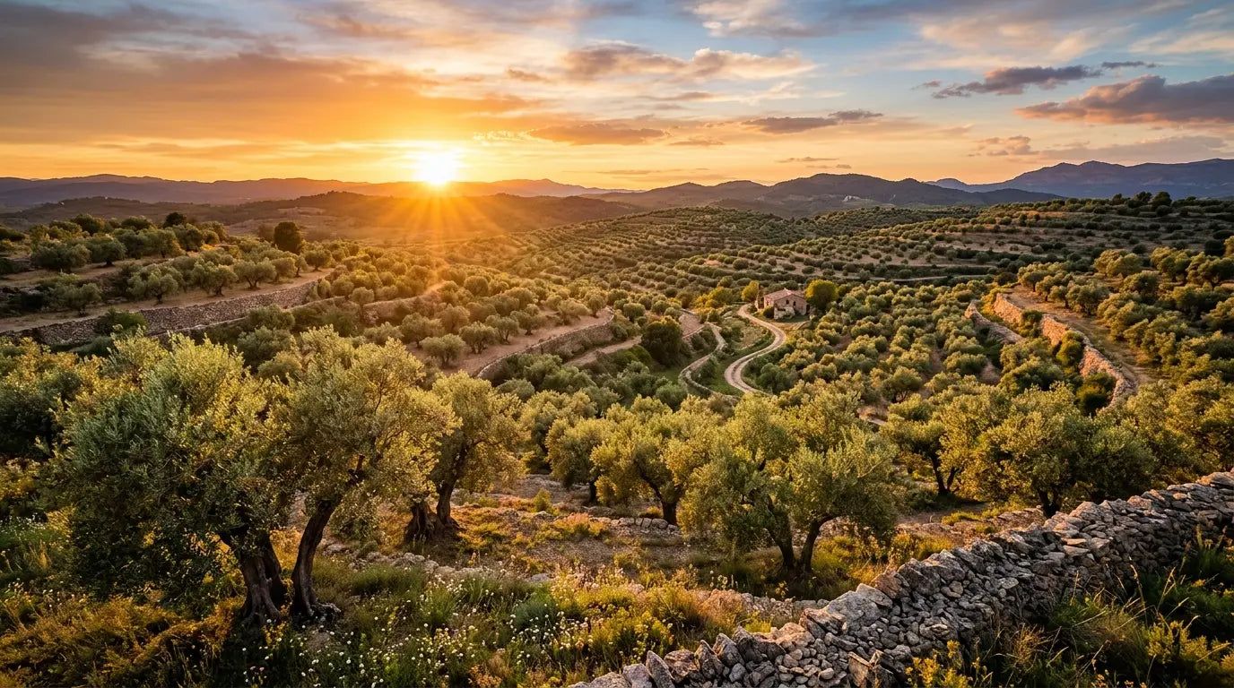 Olivar de arbequina en Cervià de les Garrigues