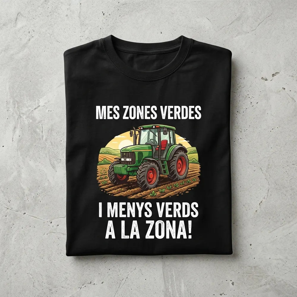 Camiseta Algodón Orgánico "Menys Zones Verdes"